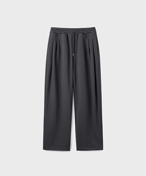 TWO TUCK WIDE SWEAT PANTS [CHARCOAL]